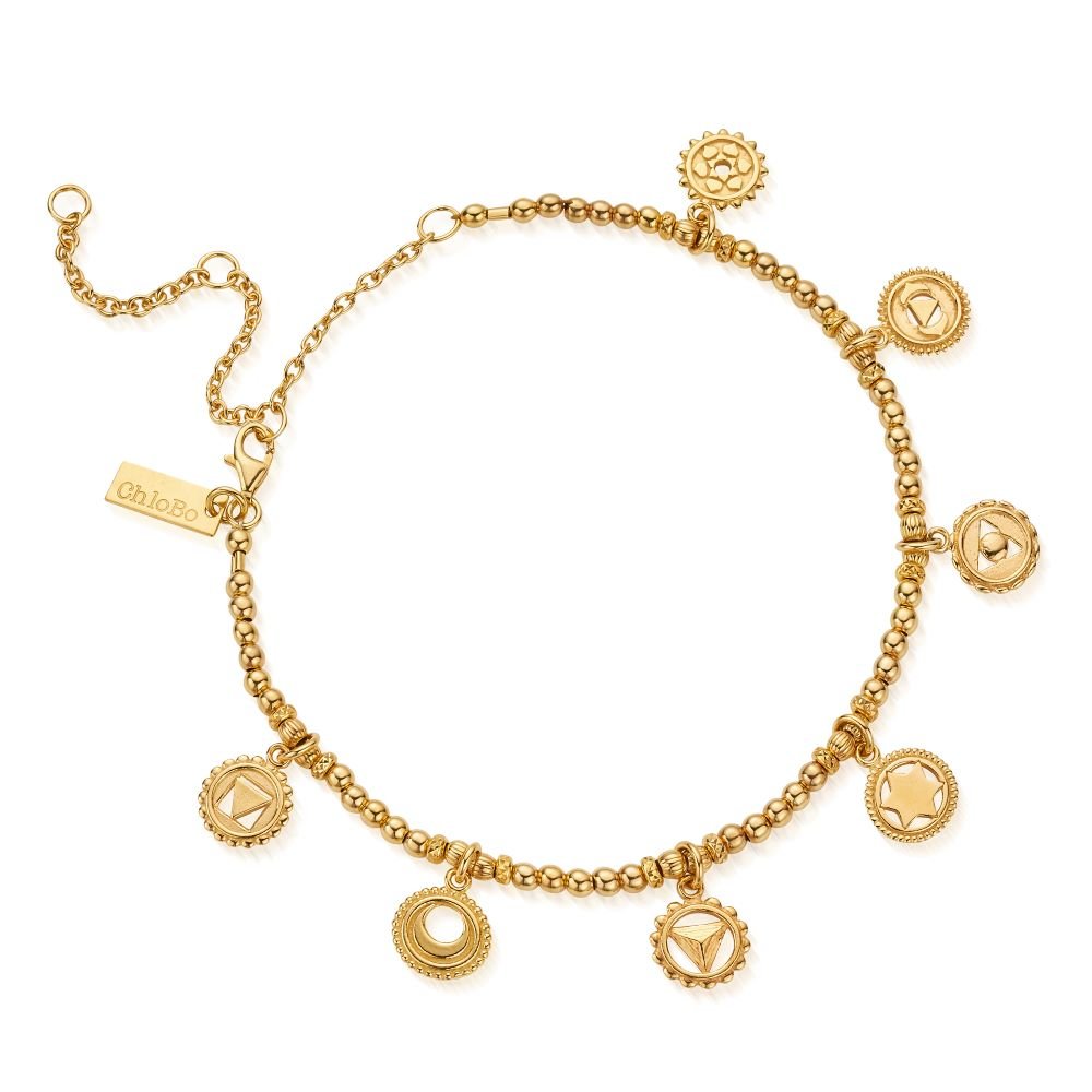 Chlobo Gold Positive Vibes Anklet - MococoChloBoGAN8009509173384586Anklets