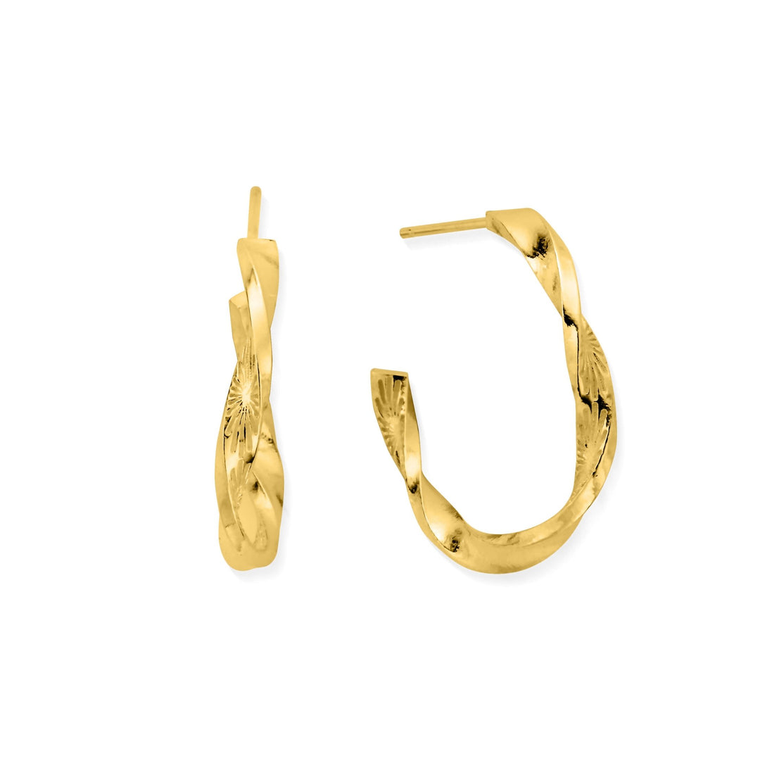 ChloBo Gold Sun Twisted Hoop Earrings - MococoChloBoGEH32079503444173930Earrings