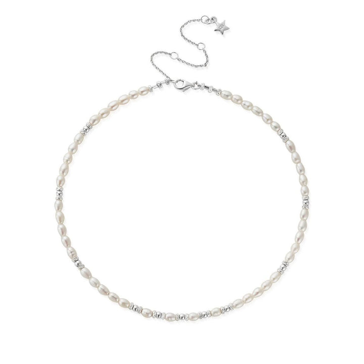 ChloBo Silver and Pearl Choker Necklace - MococoChloBoSNPCHOKER9506725366878Necklaces
