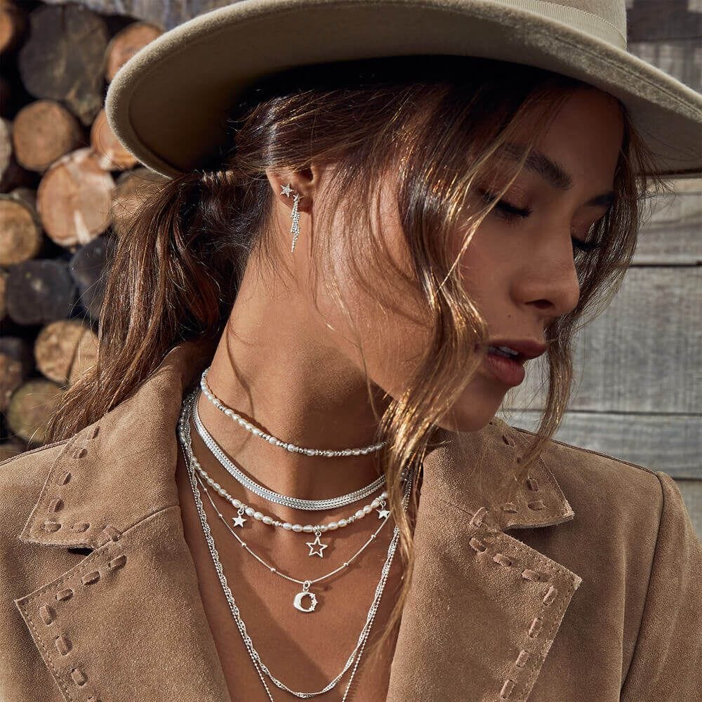 ChloBo Silver and Pearl Choker Necklace - MococoChloBoSNPCHOKER9506725366878Necklaces