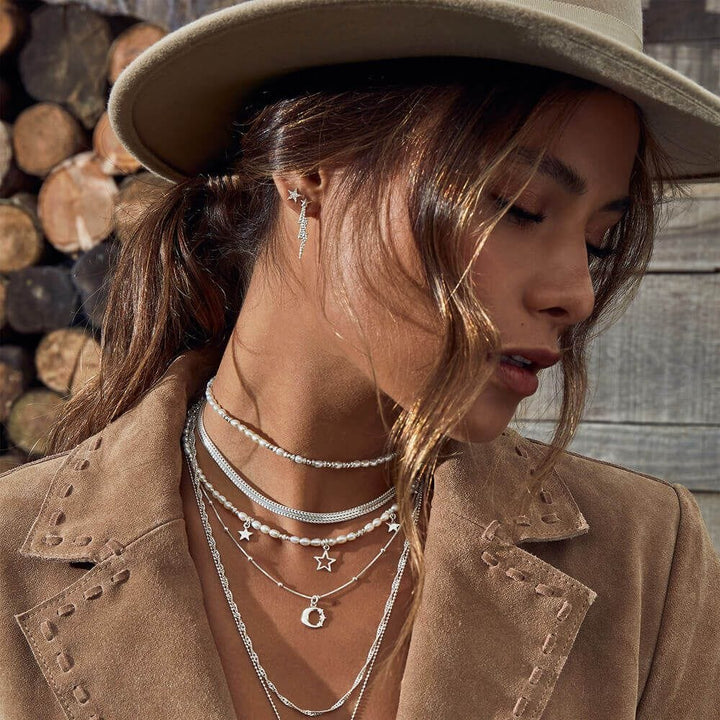 ChloBo Silver and Pearl Choker Necklace - MococoChloBoSNPCHOKER9506725366878Necklaces