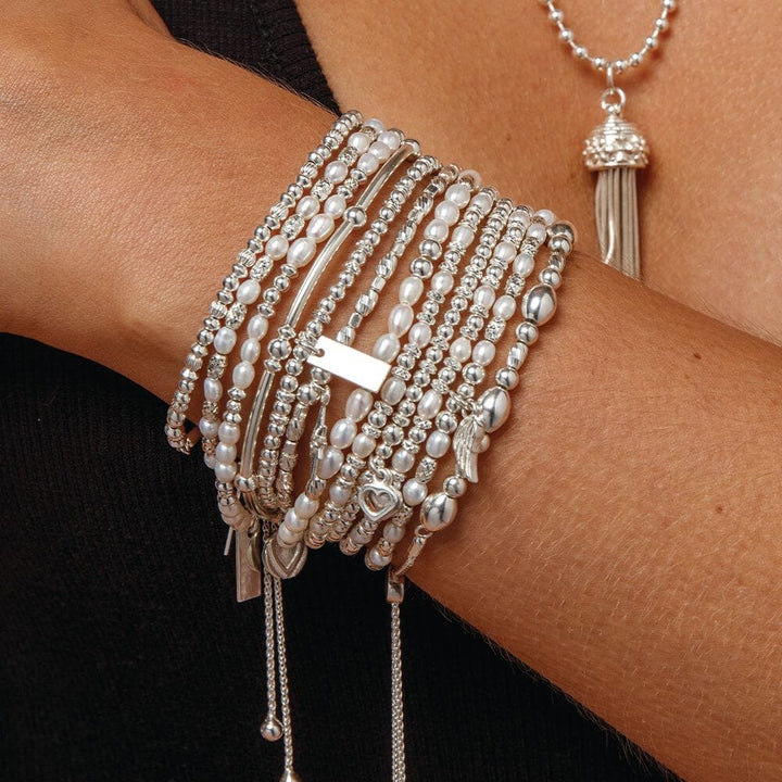 ChloBo Silver and Pearl Heart Of Love Bracelet - MococoChloBoSBRP9010754169354534Bracelets
