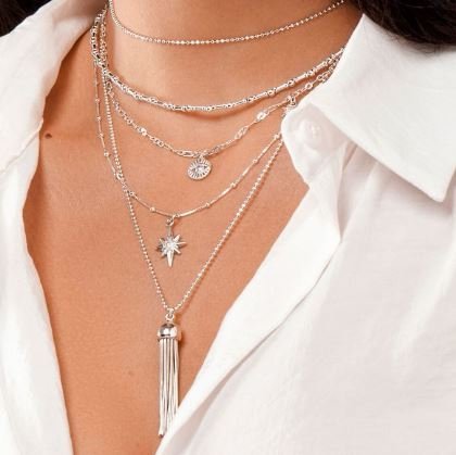 ChloBo Silver Bobble Chain Lucky Star Necklace - MococoChloBoSNBB20660754169355517Necklaces