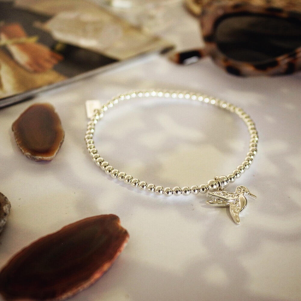 ChloBo Silver Cute Charm Hummingbird Bracelet - MococoChloBoSBCC6705060441658982Bracelets