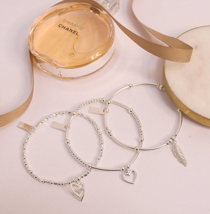 ChloBo Silver Cute Mini Open Heart Charm Bracelet - MococoChloBoSBCM0075060436640077Bracelets