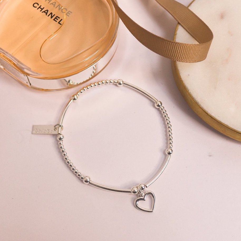 ChloBo Silver Cute Mini Open Heart Charm Bracelet - MococoChloBoSBCM0075060436640077Bracelets