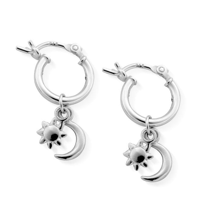 ChloBo Silver Dainty Moon & Sun Small Hoops - MococoChloBoSEH5820754169351816Earrings