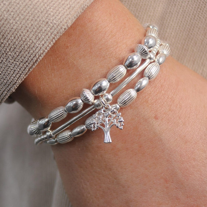 ChloBo Silver Double Rice Bracelet - MococoChloBoSBCOD0784862044371Bracelets