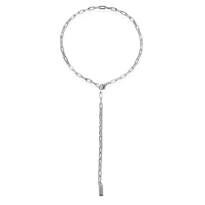 ChloBo Silver Mini Link Lariat Necklace - MococoChloBoCC - S - NE - 12 - S19505723761852Necklaces