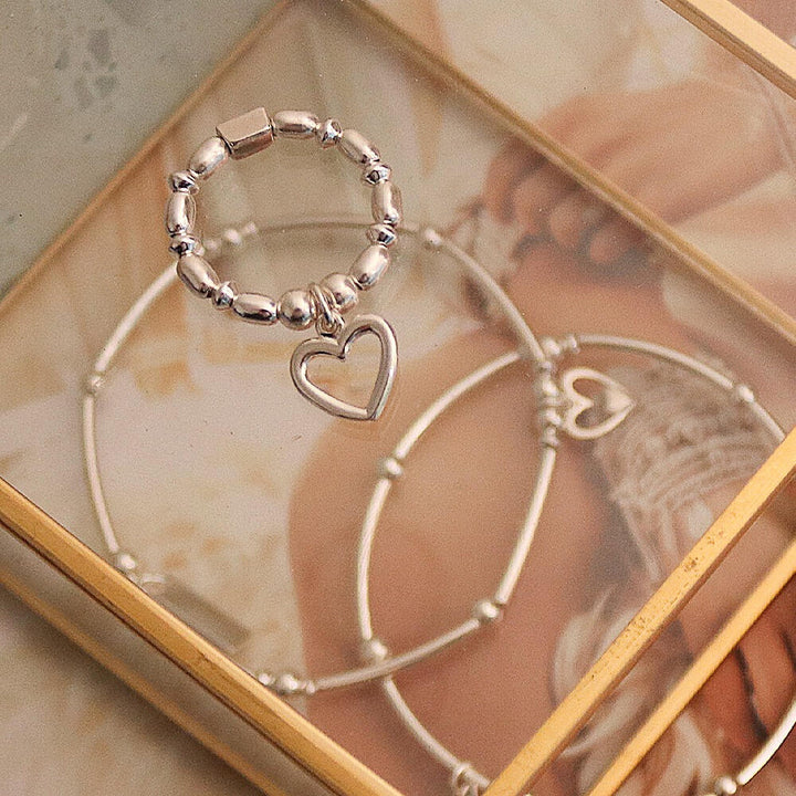 ChloBo Silver Mini Rice Open Heart Ring - MococoChloBoSRMR10075060441653468Rings