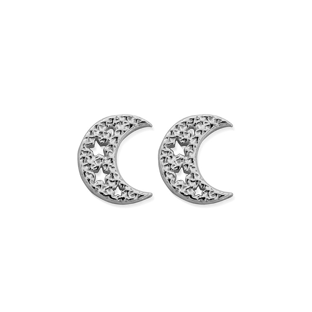 ChloBo Silver Starry Moon Stud Earrings - MococoChloBoSEST30760754169355609Earrings