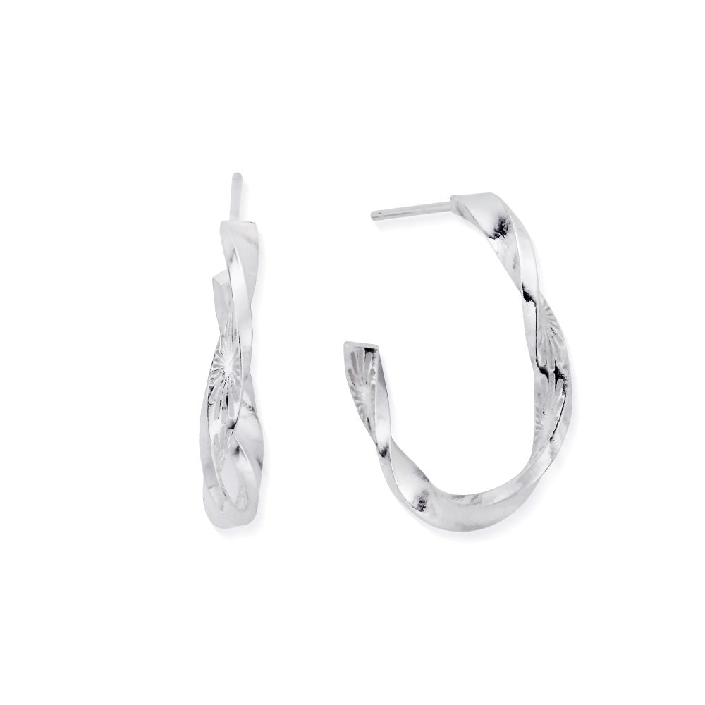 ChloBo Silver Sun Twisted Hoops - MococoChloBoSEH32069503191338149Earrings