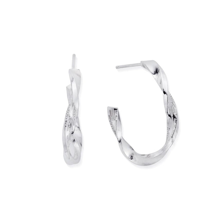 ChloBo Silver Sun Twisted Hoops - MococoChloBoSEH32069503191338149Earrings
