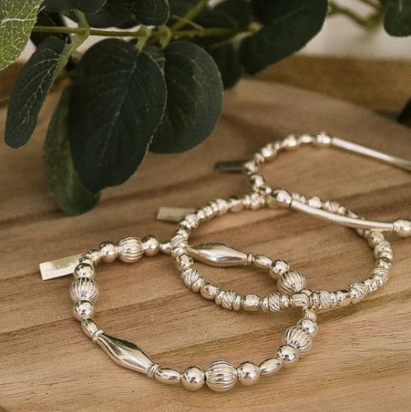 ChloBo Silver Twisted Cube Filler Bracelet - MococoChloBoSBTCUBE0754169352028Bracelets