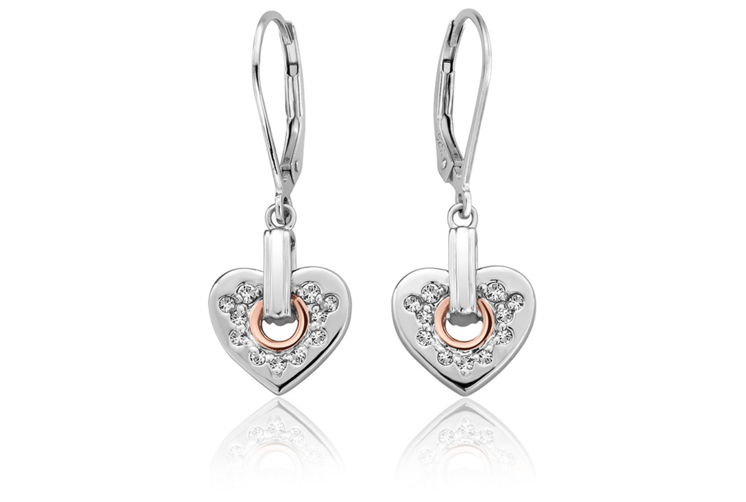 Clogau Cariad Sparkle Heart Drop Earrings - MococoClogau3SCCE015051537324560Earrings