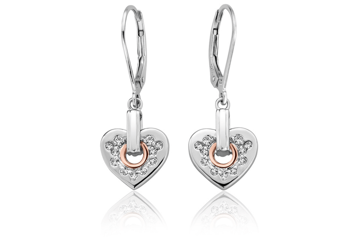 Clogau Cariad Sparkle Heart Drop Earrings - MococoClogau3SCCE015051537324560Earrings