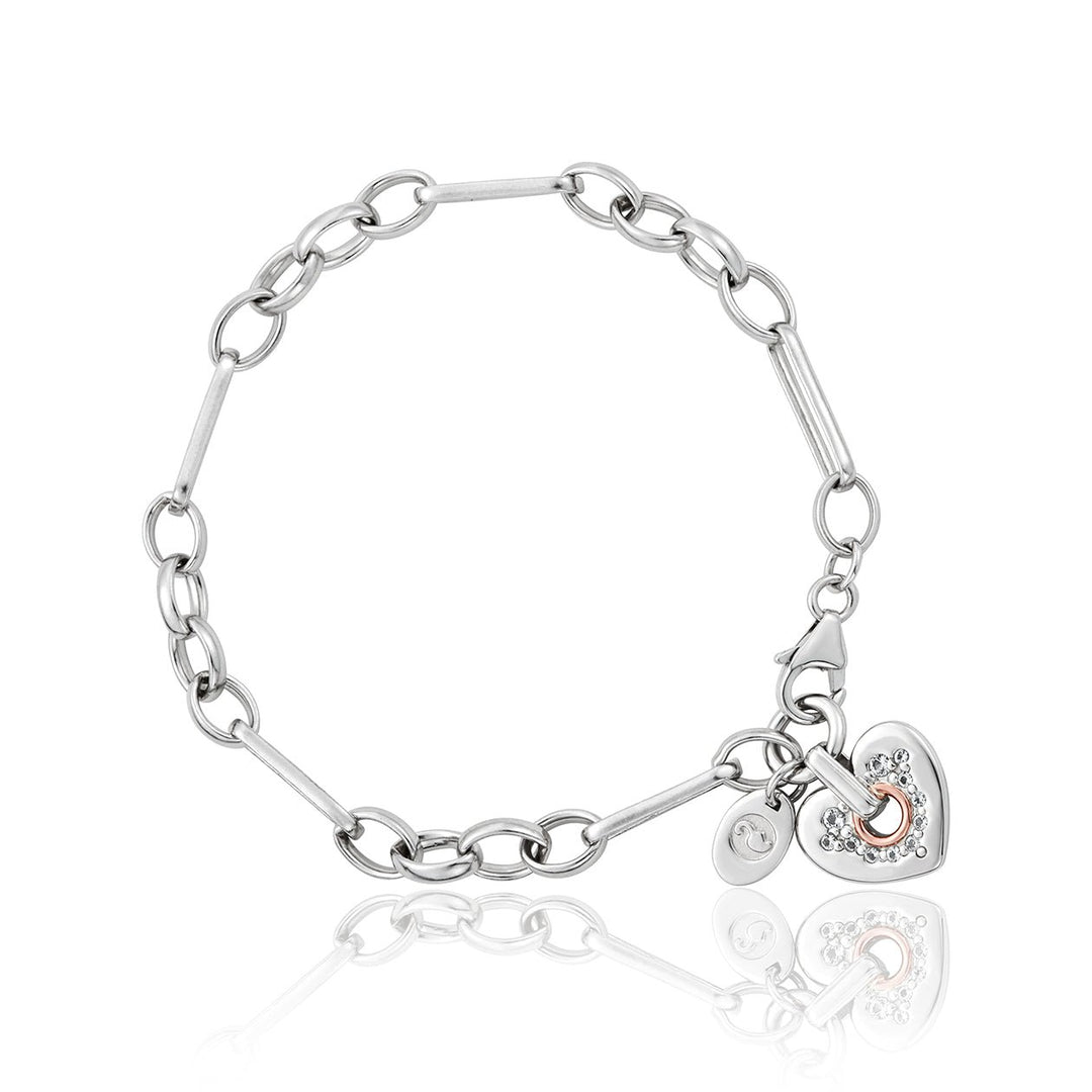 Clogau Cariad Sparkle Silver Figaro Bracelet - MococoClogau3SCRS01565051537351894Bracelets