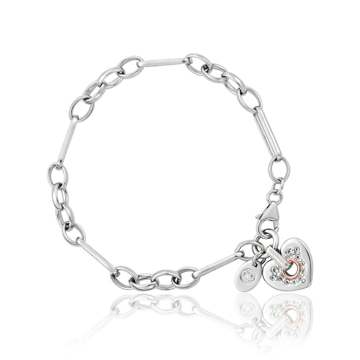 Clogau Cariad Sparkle Silver Figaro Bracelet - MococoClogau3SCRS01565051537351894Bracelets