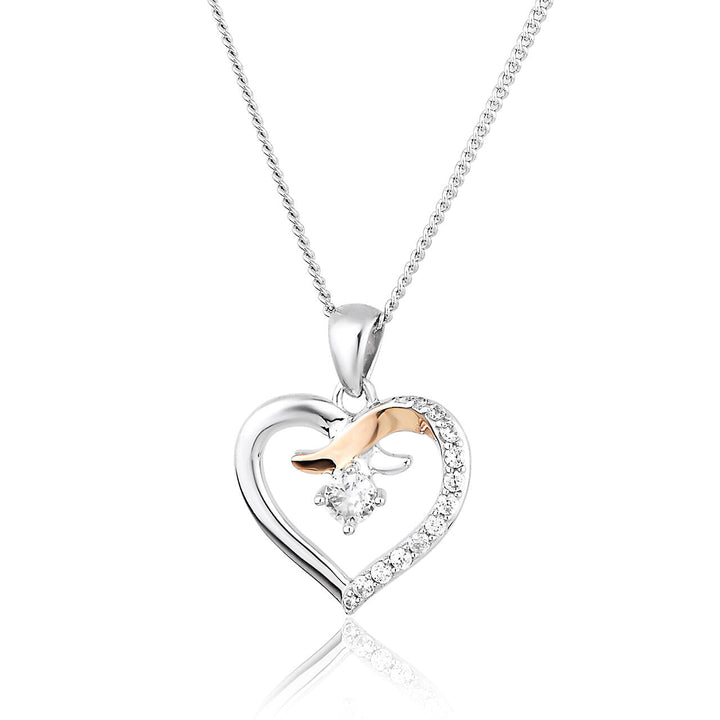 Clogau Kiss Silver Heart Pendant Necklace - MococoClogau3SCGKP5051537301684Necklaces