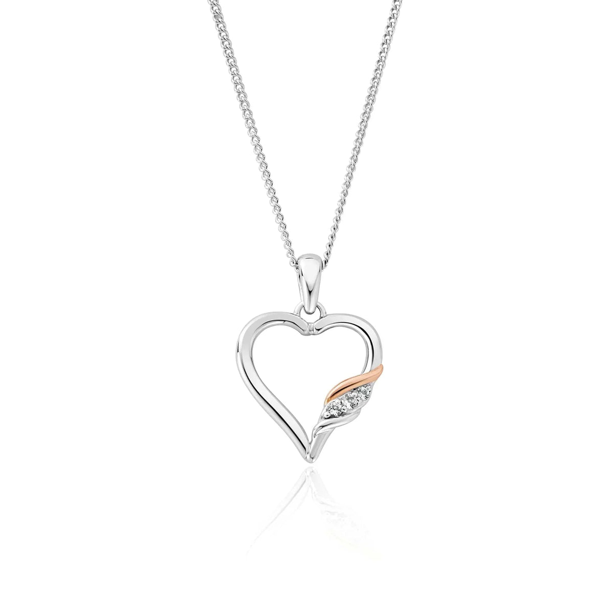 Clogau Past Present Future Silver Heart Pendant Necklace - MococoClogau3SPPF06475051537379720Necklaces