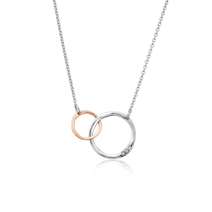 Clogau Ripples Silver Interlocking Circles Choker Necklace - MococoClogau3SRPP06015051537371632Necklaces