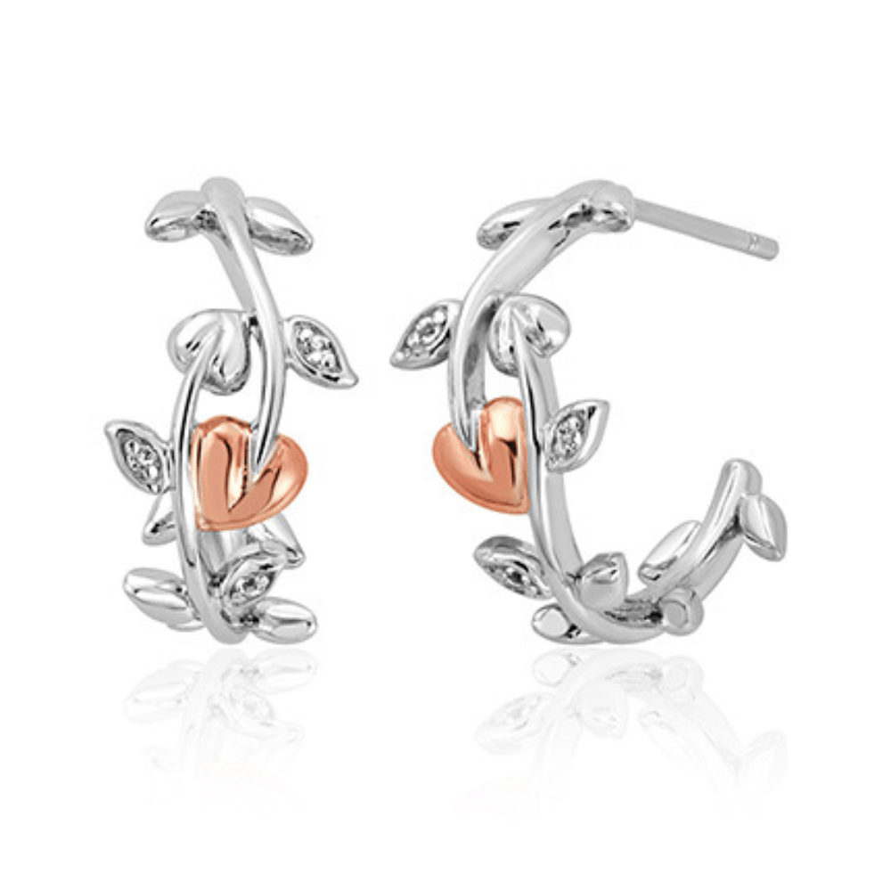 Clogau Vine of Life White Topaz Half Hoop Earrings - MococoClogau3STOL02355051537358848Earrings