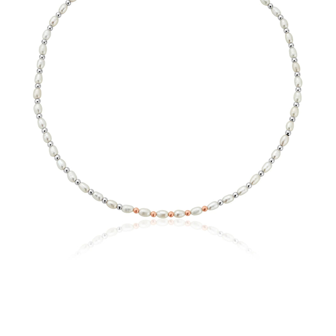 Clogau Welsh Beachcomber Silver and Pearl Choker Necklace - MococoClogau3SBCH06285051537367826Necklaces