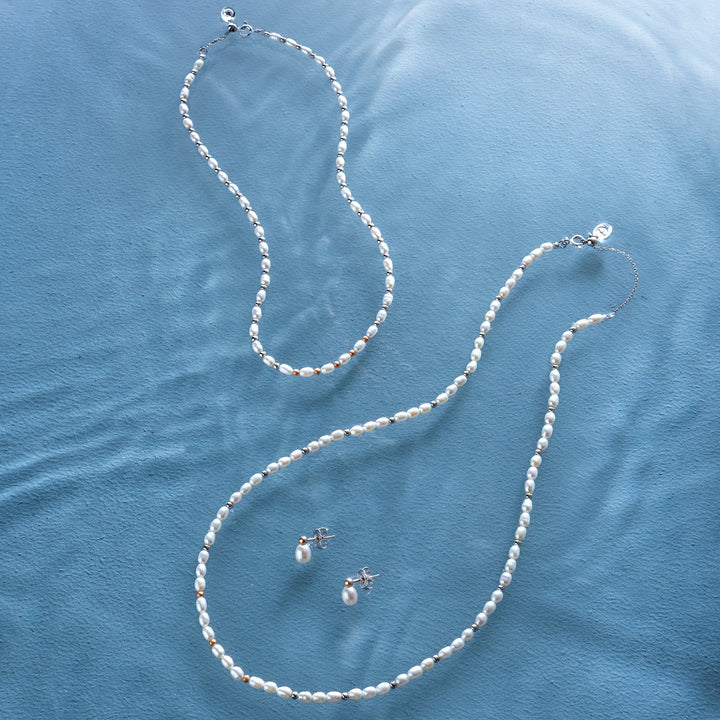 Clogau Welsh Beachcomber Silver and Pearl Choker Necklace - MococoClogau3SBCH06285051537367826Necklaces