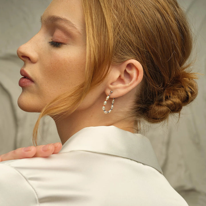 Clogau Welsh Beachcomber Silver and Pearl Drop Earrings - MococoClogau3SBCH06305051537372714Earrings