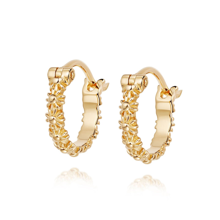 Daisy London 18ct Gold 10mm Daisy Iota Hoop Earrings - MococoDaisy LondonE5016_GP5056104109175Earrings