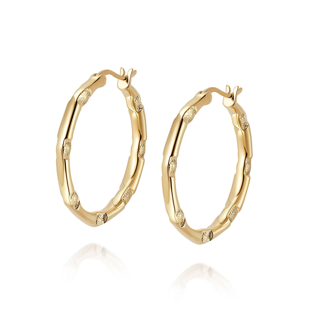 Daisy London 18ct Gold Estee Lalonde Goddess Glow Hoop Earrings - MococoDaisy London2ELE23_GP5056104123423Earrings