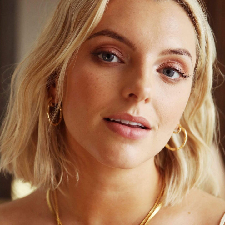 Daisy London 18ct Gold Estee Lalonde Goddess Glow Hoop Earrings - MococoDaisy London2ELE23_GP5056104123423Earrings