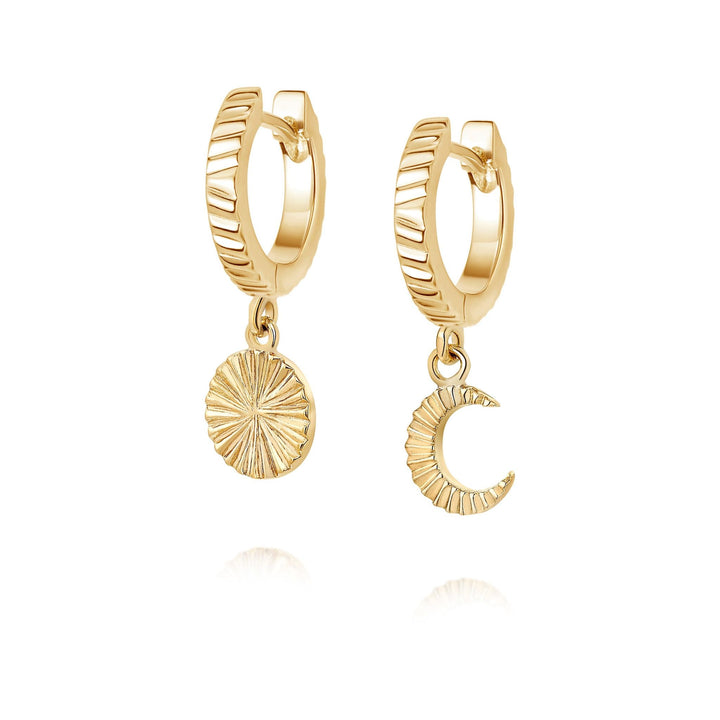 Daisy London 18ct Gold Estee Lalonde Lune Huggie Charm Earrings - MococoDaisy London2ELE22_GP5056104123539Earrings