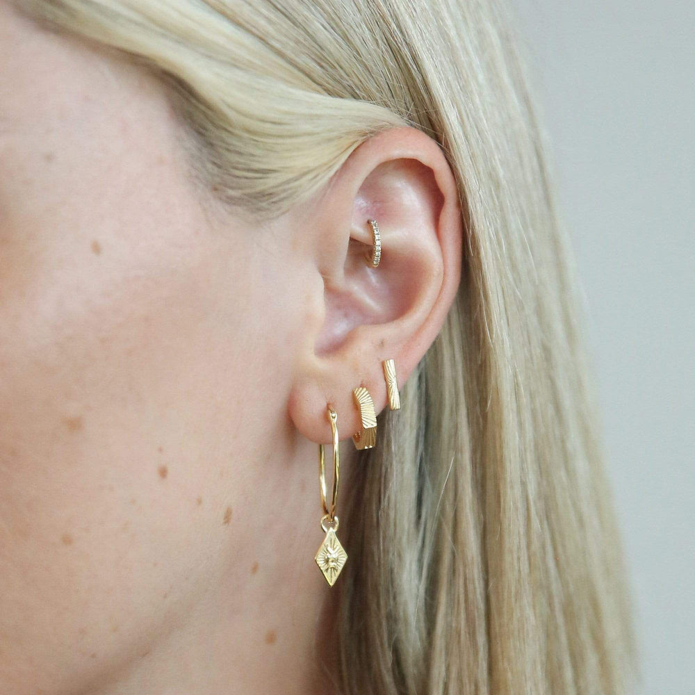 Daisy London 18ct Gold Estee Lalonde Octagonal Huggie Hoops - MococoDaisy LondonELE13_GP5056104123522Earrings