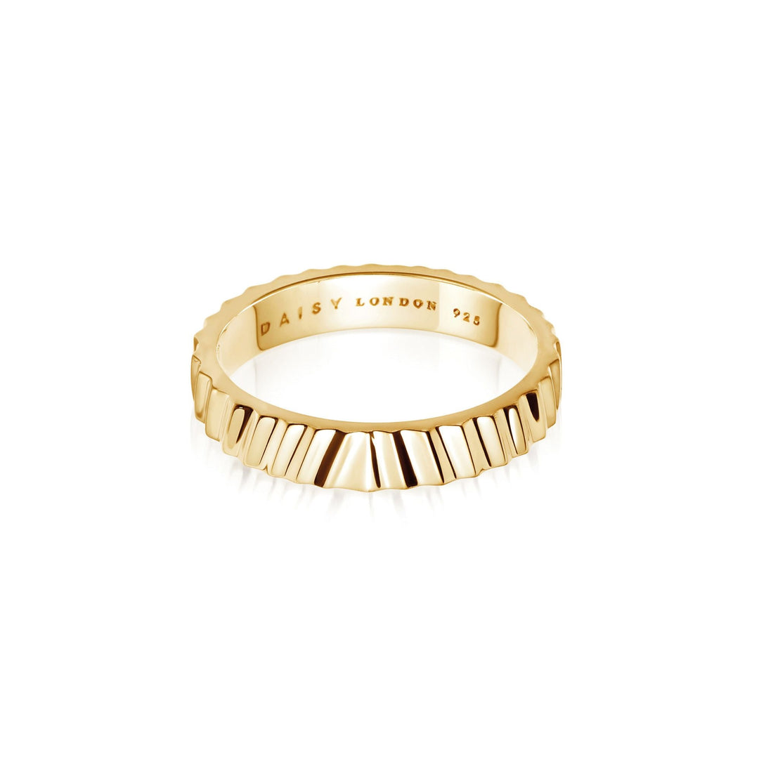 Daisy London 18ct Gold Estee Lalonde Sunburst Chunky Stacking Ring - MococoDaisy LondonELSR10_GP_S5056104123614Rings