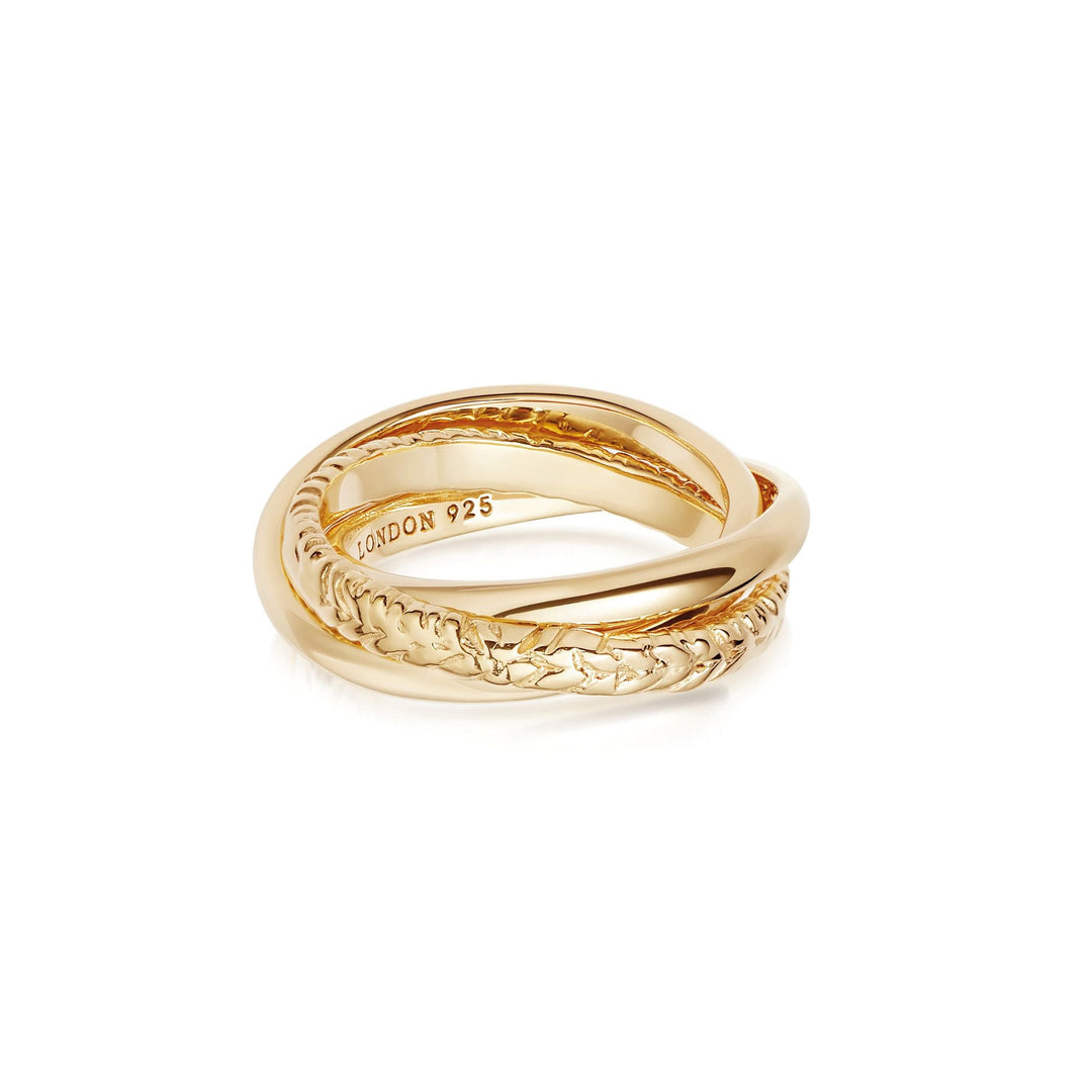 Daisy London 18ct Gold Estee Lalonde Trinity Ring - MococoDaisy London2ELSR11_GP_S5056104123591Rings