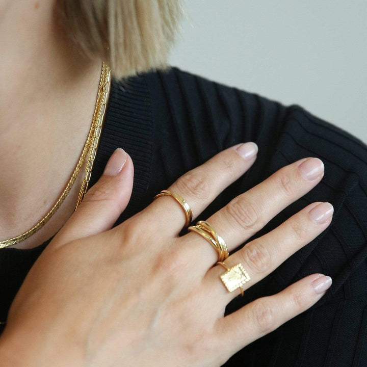 Daisy London 18ct Gold Estee Lalonde Trinity Ring - MococoDaisy London2ELSR11_GP_S5056104123591Rings