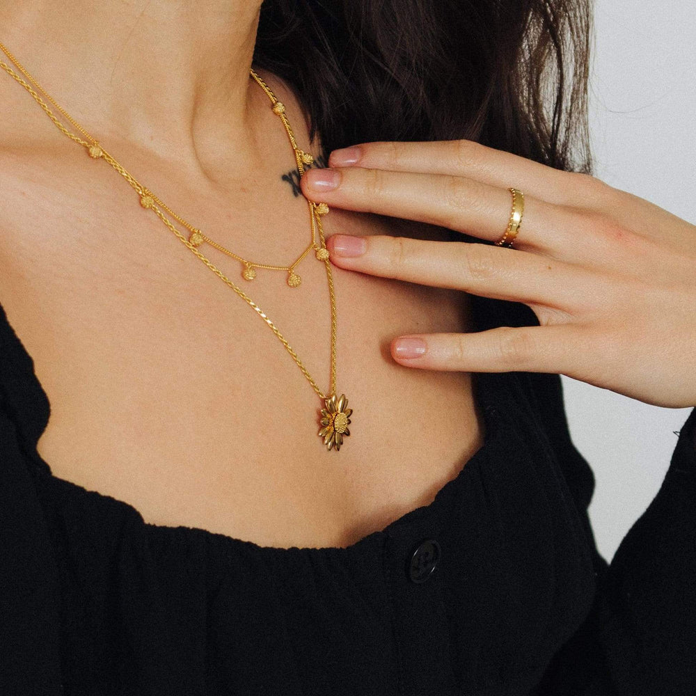 Daisy London 18ct Gold Plate English Daisy Necklace - MococoDaisy LondonN2005_GPNecklaces