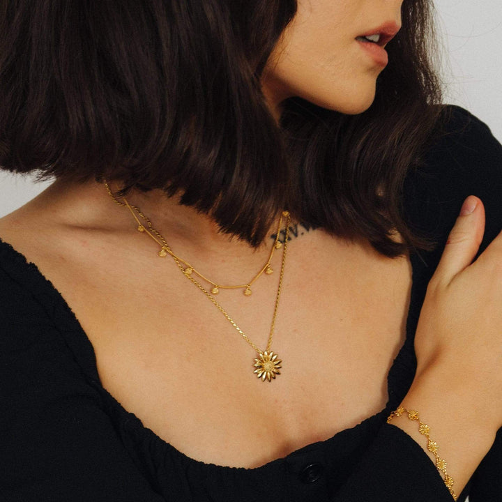 Daisy London 18ct Gold Plate English Daisy Necklace - MococoDaisy LondonN2005_GPNecklaces