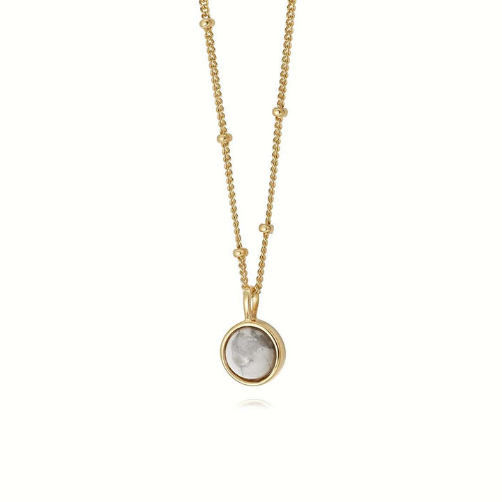 Daisy London 18ct Gold Plate Howlite Healing Stone Necklace - MococoDaisy LondonHN1006_GP5056104103630Necklaces