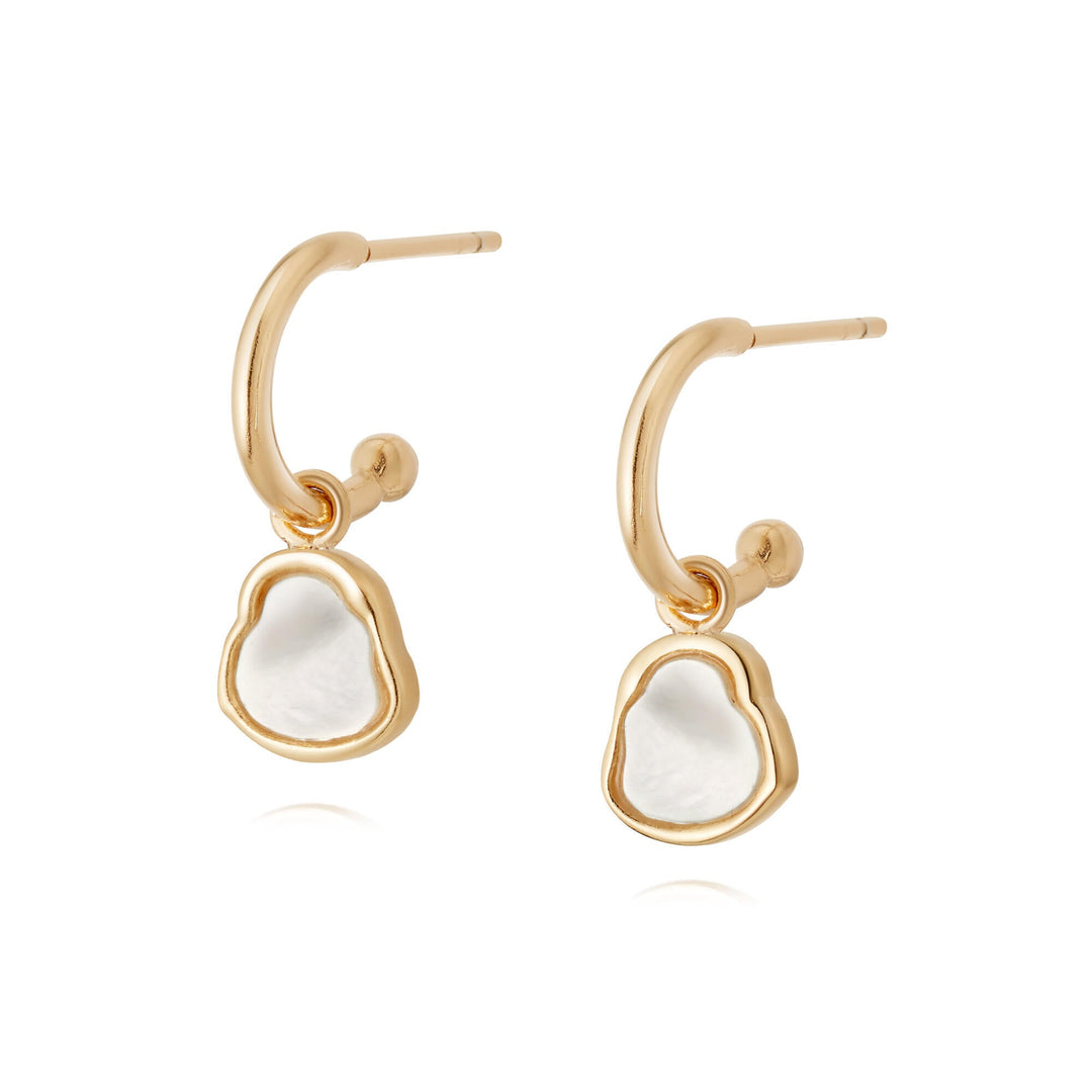 Daisy London 18ct Gold Plate Isla Mother of Pearl Earrings - MococoDaisy LondonSE04_GP5056104104514Earrings