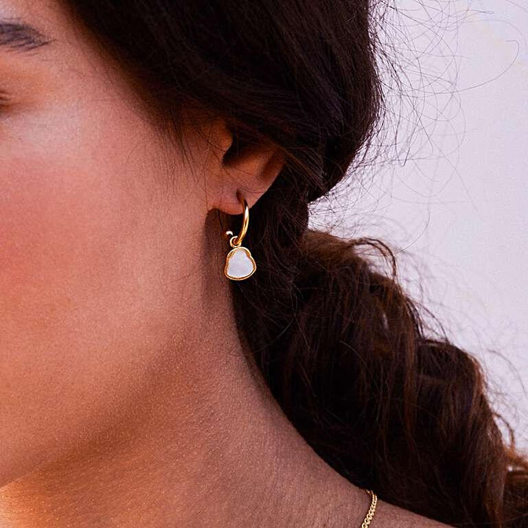 Daisy London 18ct Gold Plate Isla Mother of Pearl Earrings - MococoDaisy LondonSE04_GP5056104104514Earrings