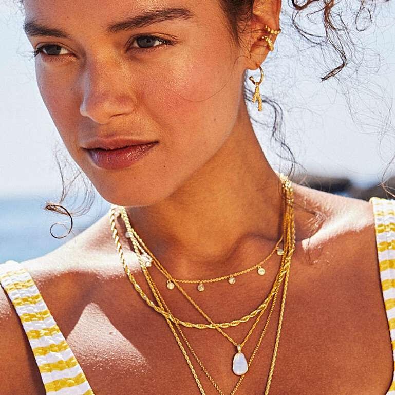 Daisy London 18ct Gold Plate Isla Mother of Pearl Necklace - MococoDaisy LondonSN05_GP5056104104699Necklaces