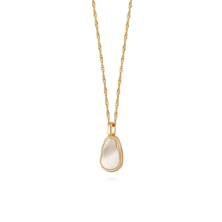 Daisy London 18ct Gold Plate Isla Mother of Pearl Necklace - MococoDaisy LondonSN05_GP5056104104699Necklaces