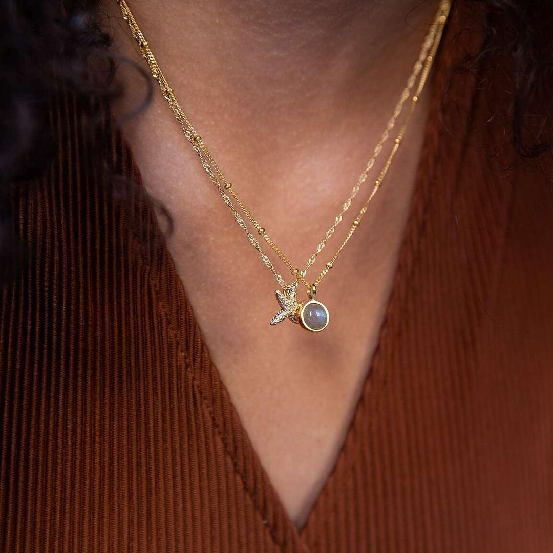 Daisy London 18ct Gold Plate Labradorite Healing Necklace - MococoDaisy LondonHN1007_GP5056104103647Necklaces