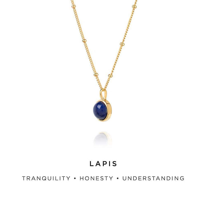 Daisy London 18ct Gold Plate Lapis Healing Necklace - MococoDaisy LondonHN1004_GP5056104103616Necklaces