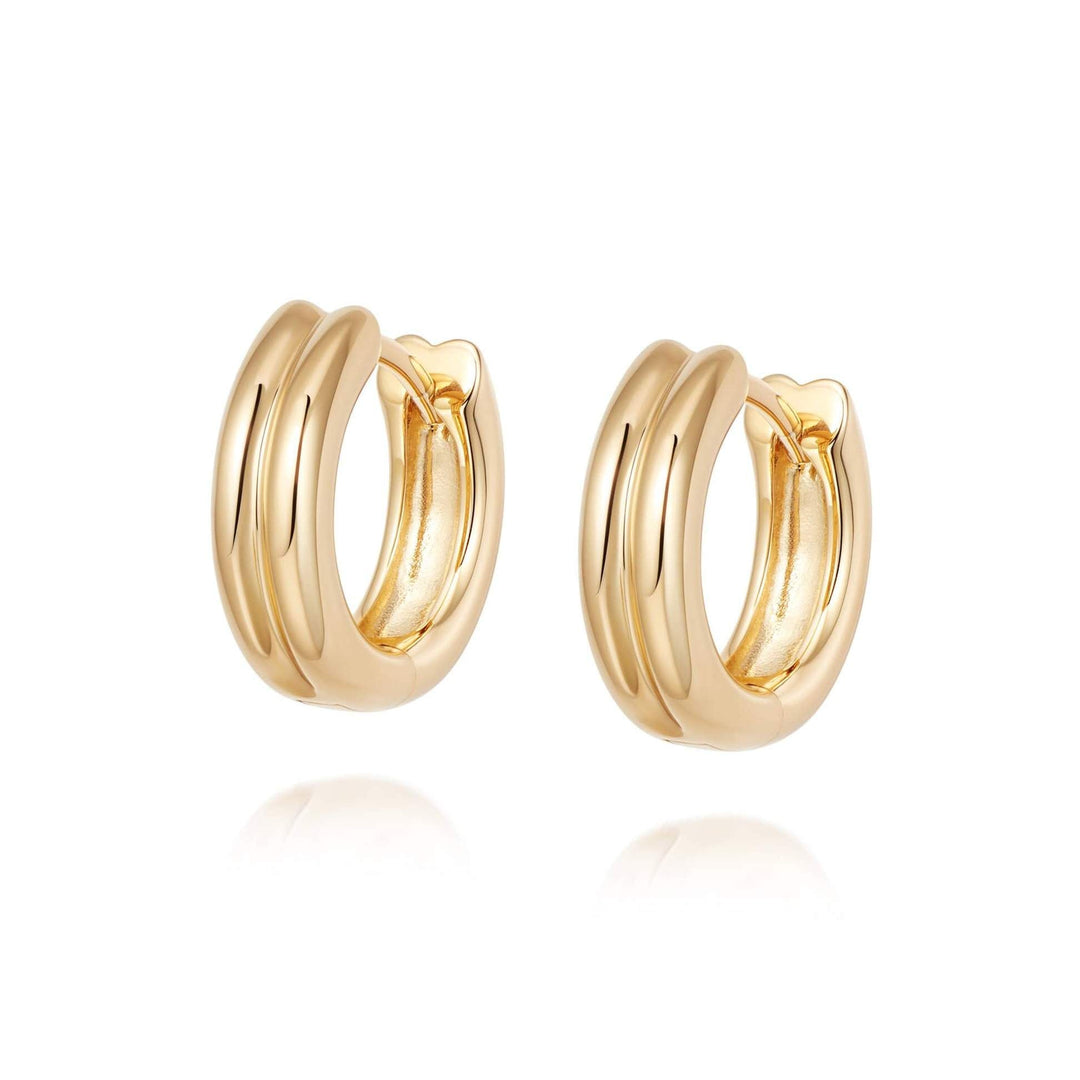 Daisy London 18ct Gold Plate Meryl Huggie Hoop Earrings - MococoDaisy LondonHUG17_GP5056104110966Earrings