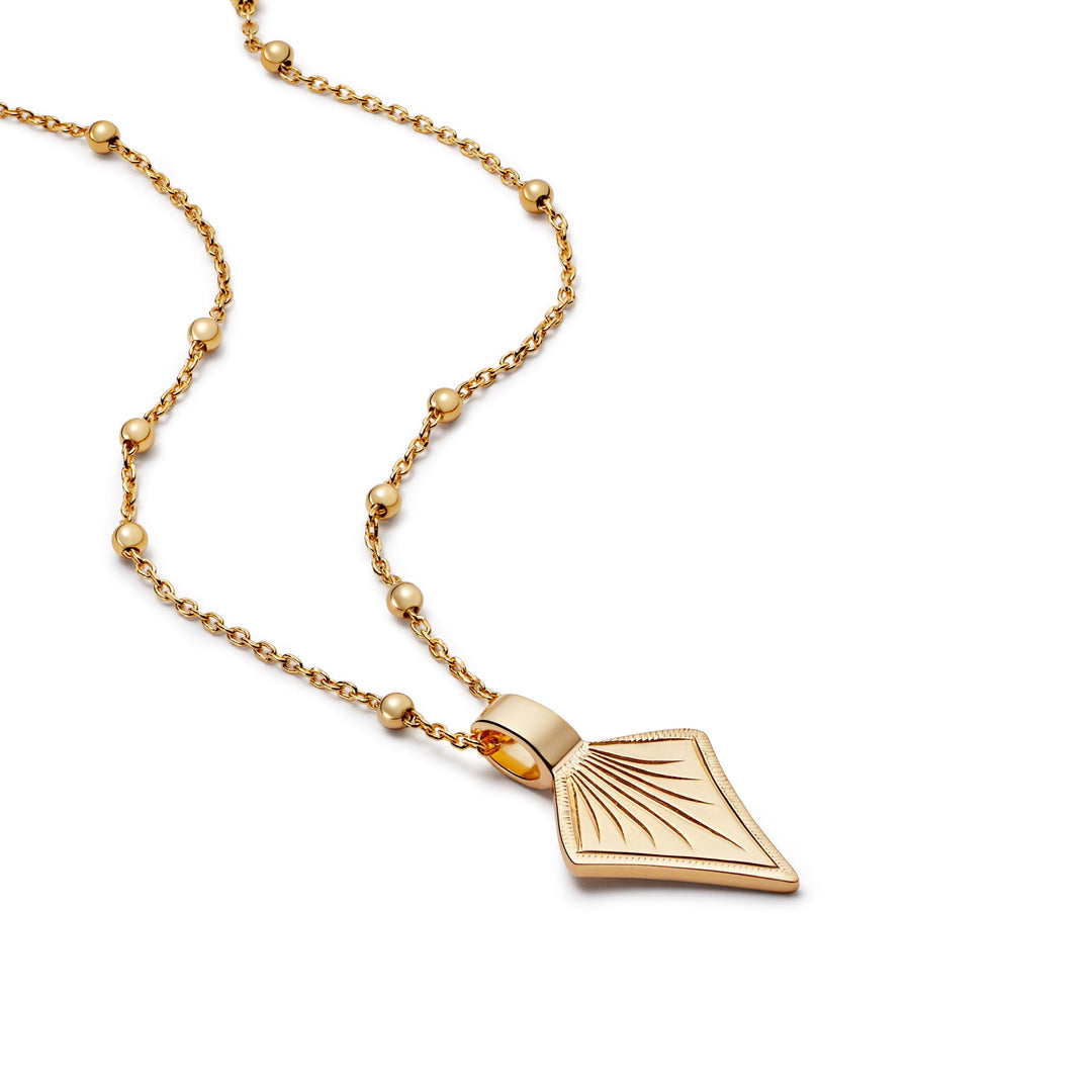 Daisy London 18ct Gold Plate Palm Leaf Bobble Chain Necklace - MococoDaisy LondonWN02_GP5056104111826Necklace