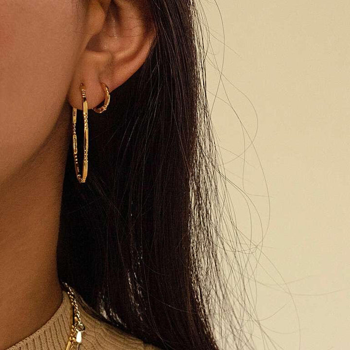 Daisy London 18ct Gold Plate Stacked Huggie Hoops - MococoDaisy LondonEB8008_GP5056104103944Earrings