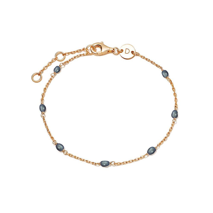 Daisy London 18ct Gold Plate Treasures Black Seed Pearl Chain Bracelet - MococoDaisy LondonTBR05_GPBracelets